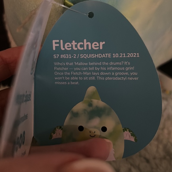 8” pterodactyl, dinosaur, Fletcher,  squishmallow - Picture 4 of 4